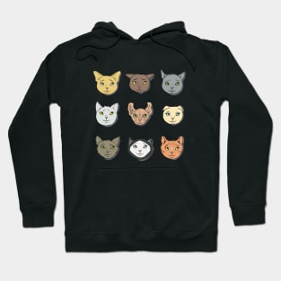 9 Degrees of Cats Hoodie